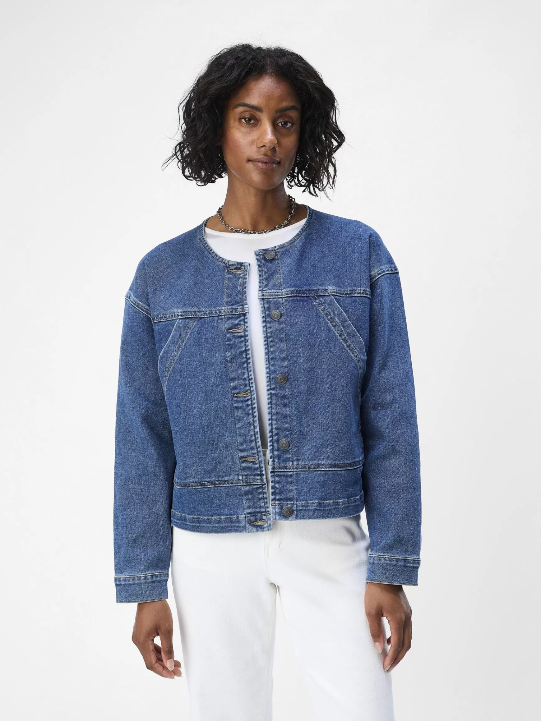 Dame OBJECT KORT DENIMJAKKE